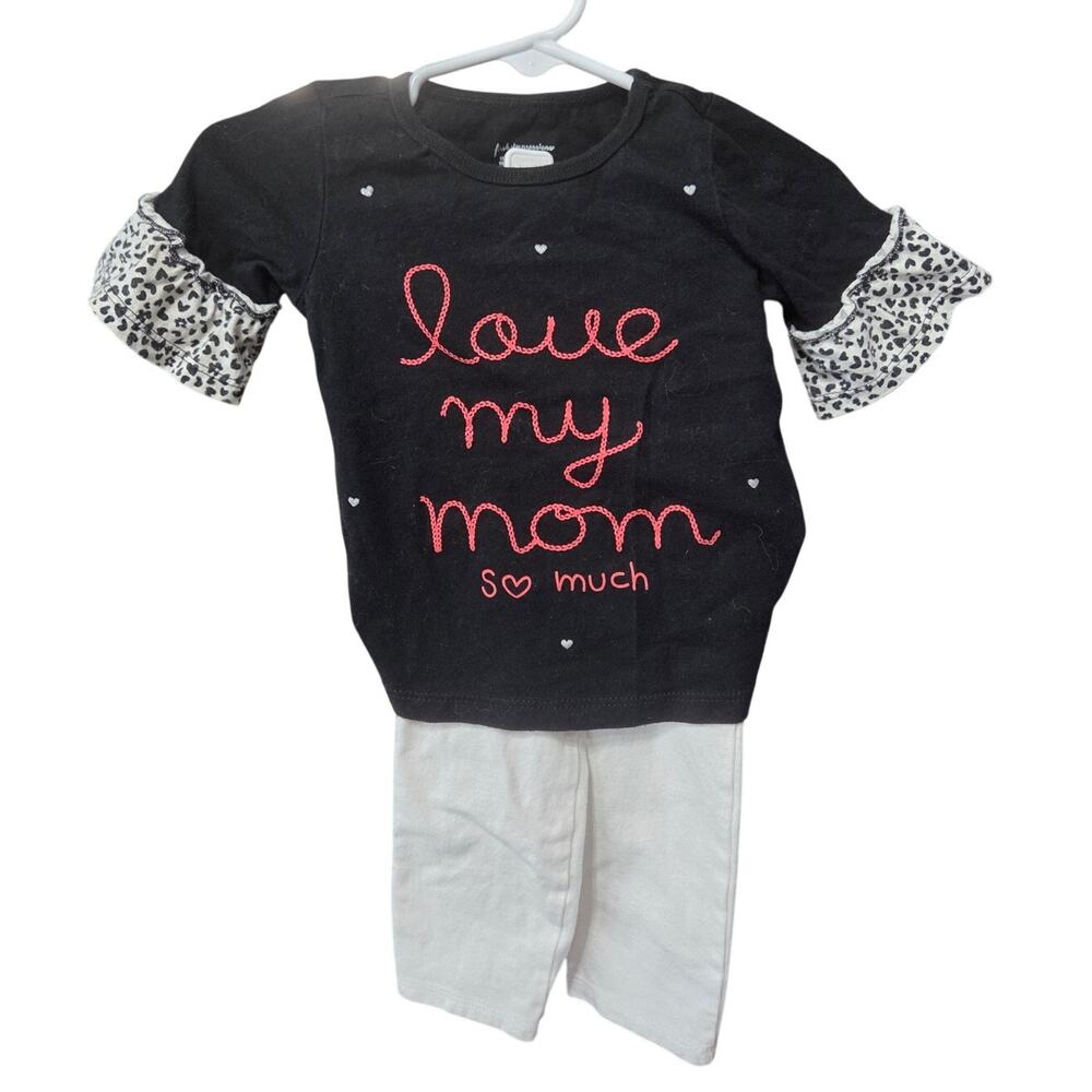 Love My Mom Ruffle Sleeve Top & Pants Set - First Impressions - 18mo